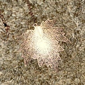 Rose Gold Leaf Necklace